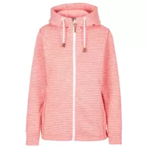 Image of Trespass Womens/Ladies Kari Striped Fleece Jacket (XXS) (Rhubarb Marl)