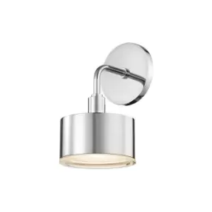 Image of Nora 1 Light Wall Sconce Polished Nickel, Glass