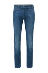 Image of Hugo Boss Delaware Slim Fit Jeans Mid Blue Size 34 Men