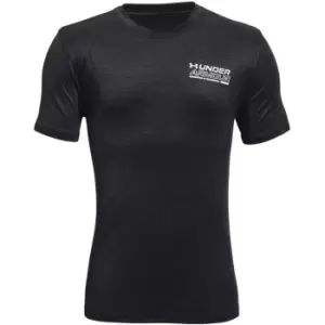 Image of Under Armour Vented Graphic Short Sleeve T Shirt Juniors - Black