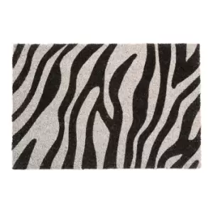 Image of Zebra Print Coir Doormat