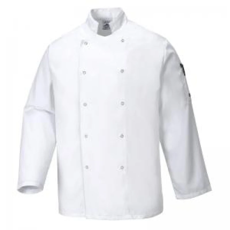 Image of Portwest Suffolk Chefs Long Sleeve Jacket C833WHRXL Colour: White