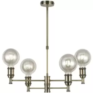 Image of Cristal Record Lighting - Cristal Miyako 4-Light Pendant Lamp Antique Brass