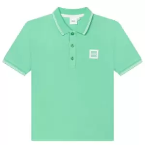 Image of Boss Square Logo Polo Shirt - Green