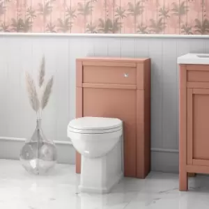 Image of 500mm Pink Back to Wall Unit with Traditional Toilet - Avebury