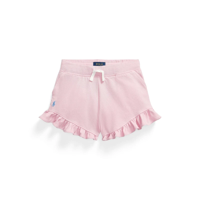 Image of Polo Ralph Lauren Ruffled Stretch Shorts Juniors - Pink Pink 9 - 10 Years