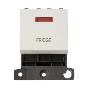 Image of Click Scolmore MiniGrid 20A Double-Pole Ingot & Neon Fridge Switch White - MD023PW-FD