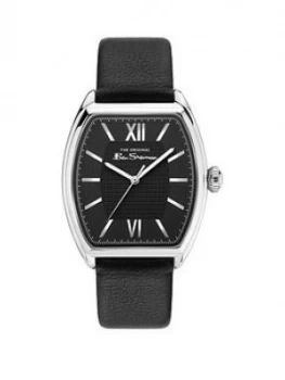 Image of Ben Sherman Black Dial Black Strap Watch, Black, Men