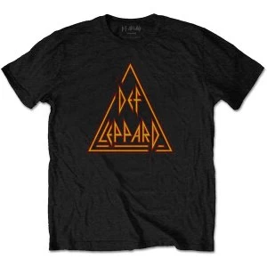 Image of Def Leppard - Classic Triangle Unisex Medium T-Shirt - Black