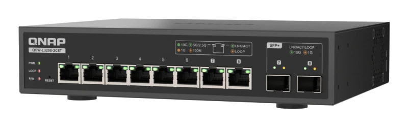 Image of QNAP QSW-L3208-2C6T network switch Managed L2 10G Ethernet (100/1000/1