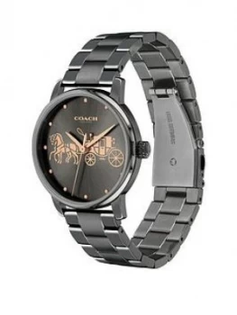 Image of Coach Coach Grand Black Dial Grey Bracelet Watch