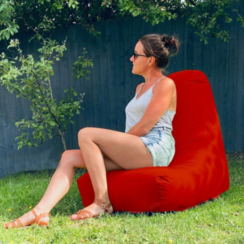 Image of rucomfy Beanbags Rucomfy Indoor Or Outdoor Adults Water Resistant Red Beanbag Chair