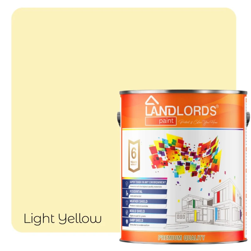 Image of Landlords Paint - Anti-Condensation Paint - Stops Condensation On Walls & Ceilings - Light Yellow - 2.5L