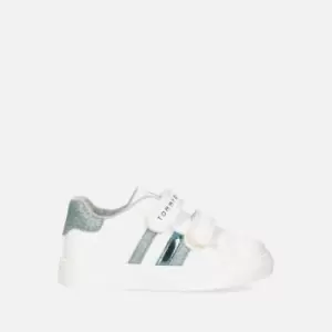 Image of Tommy Hilfiger Kids Low Cut Faux Leather Velcro Trainers - UK 9 Kids