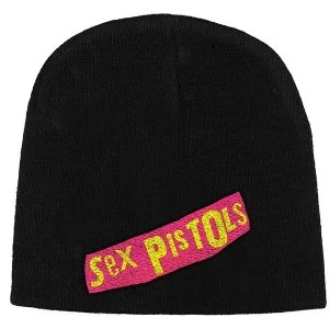 Image of The Sex Pistols - Logo Unisex Beanie Hat - Black