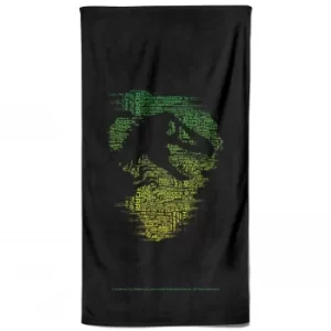 Image of Jurassic Park Dino From Text Bath Towel