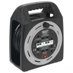 Image of Sealey BCR15CB Cable Reel Box Type 15m 4 x 230V 1.25mm² Thermal Trip