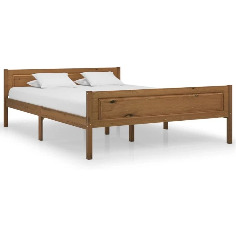 Image of VIDAXL Bed Frame without Mattress Solid Pinewood Honey Brown 120x200cm Vidaxl 8720286364239