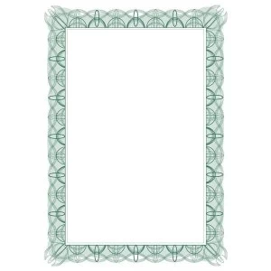 Image of Certificate Papers A4 with Foil Seals 90gsm Green Wave Pack of 30