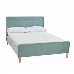Image of Pierre Velvet Bed Frame Blue