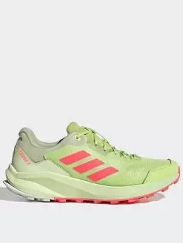 Image of adidas Terrex Trailrider Trail Running Shoes, Black/Red, Size 7.5, Men