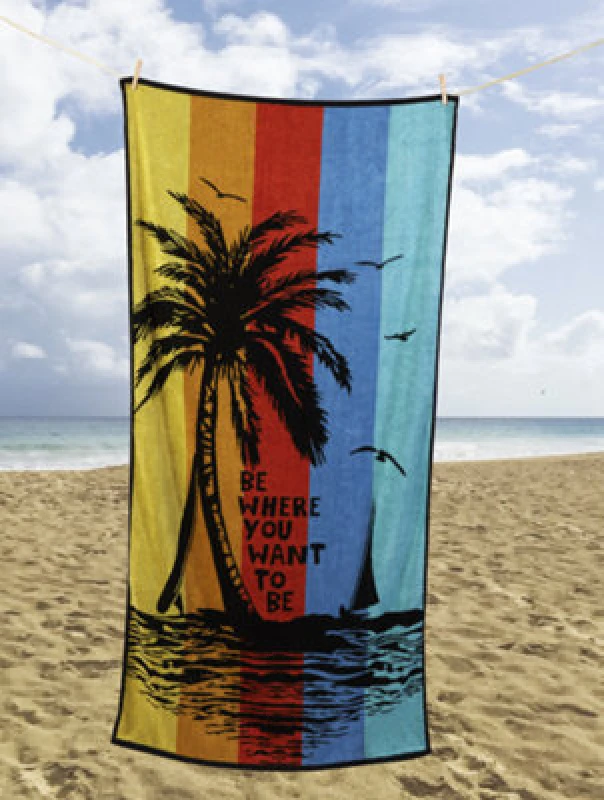 Image of Rapport Be Where You Want To Be Beach Towel Multi 85 X 160Cm