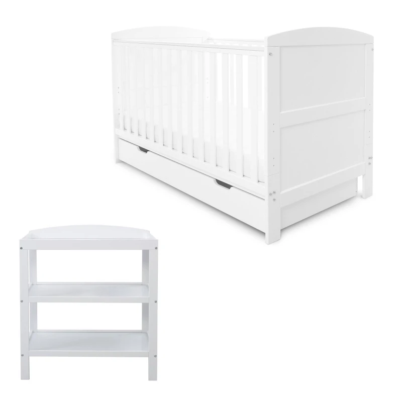 Image of Ickle Bubba Coleby Classic 2 Piece Furniture Set White unisex one