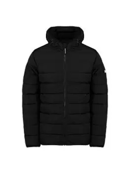 Image of Weekend Offender La Guardia Quilted Padded Jacket - Black, Size S, Men