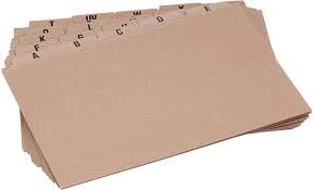 Image of 5 Star Guide Card Set A-Z 6x4in 25 Cards 152x102mm Buff