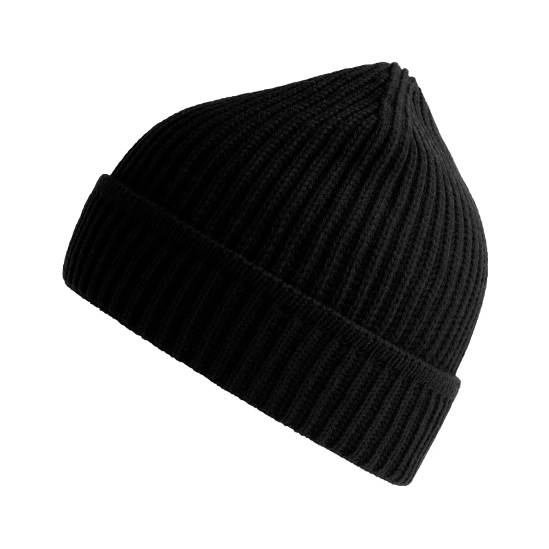 Image of Atlantis Atlantis Men Maple Ribbed Beanie in Black One Size Male 5063300870037