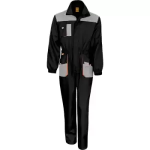 Image of Work-Guard Mens Lite Coverall (5XL) (Black/Grey) - Black/Grey - Result