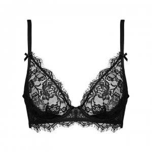 Image of Figleaves Pulse Lace Underwired Bra - Black