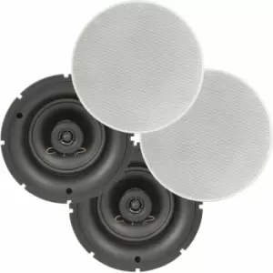 Image of 4 Pack 5.25' 8 ohm Low Profile Ceiling Speakers 2 Way Wall Mount Slim Line