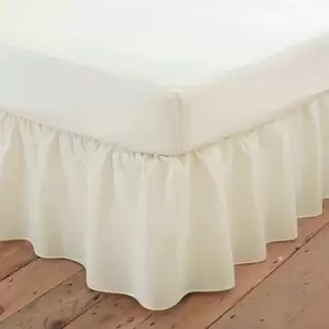 Image of Poetry Plain Dye 144 Thread Count Combed Yarns Ivory Single Platform Valance - Charlotte Thomas