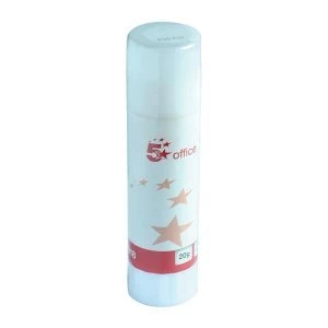 Image of 5 Star Office 20g Medium Glue Stick Solid Washable Non toxic