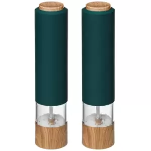 Image of Set of 2 Electronic Salt & Pepper Mills Teal (Green)