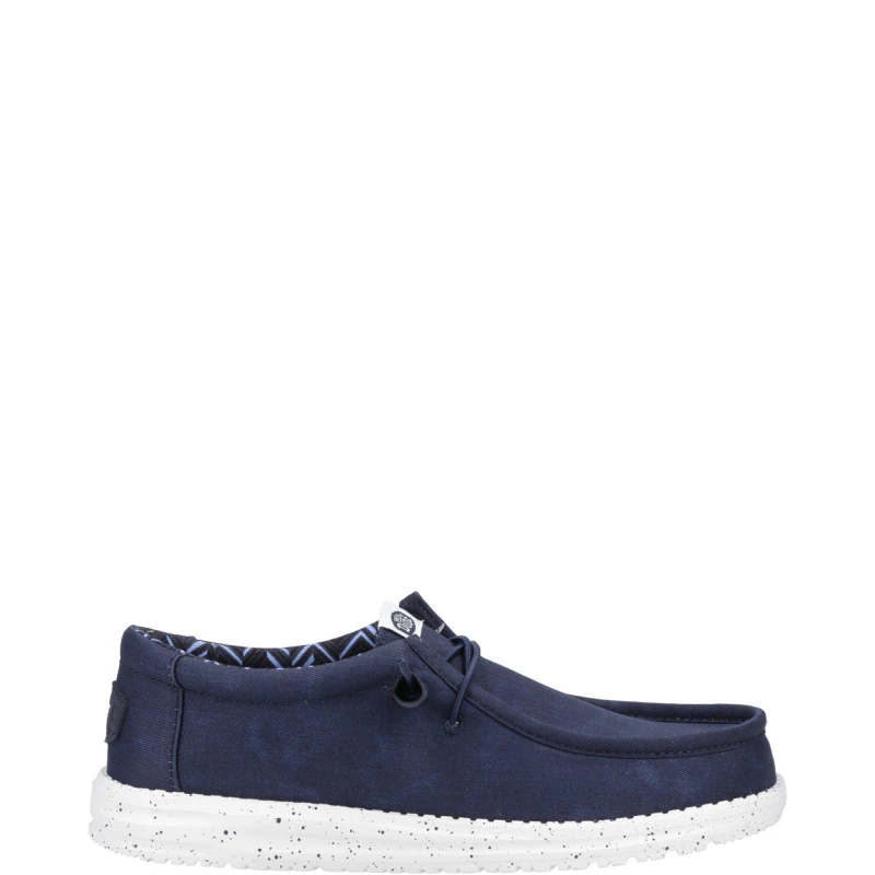 Image of HEYDUDE wally trainers in navy Navy UK 8 (EU 42)