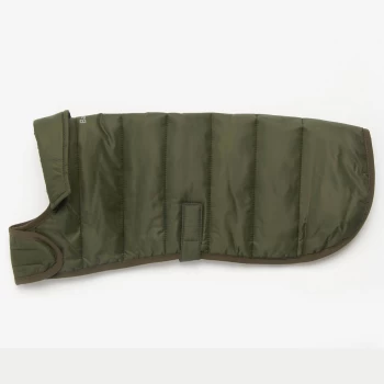Image of Barbour Baffle Quilted Dog Coat - Olive - XS