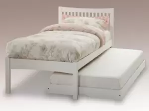 Image of Serene Mya 3ft Single Opal White Wooden Guest Bed Frame