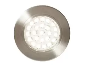 Image of Forum Lighting 1.5W Culina Pozza LED Circle Recessed Under Cabinet Light Brushed Satin Nickel 3000K - CUL-25317