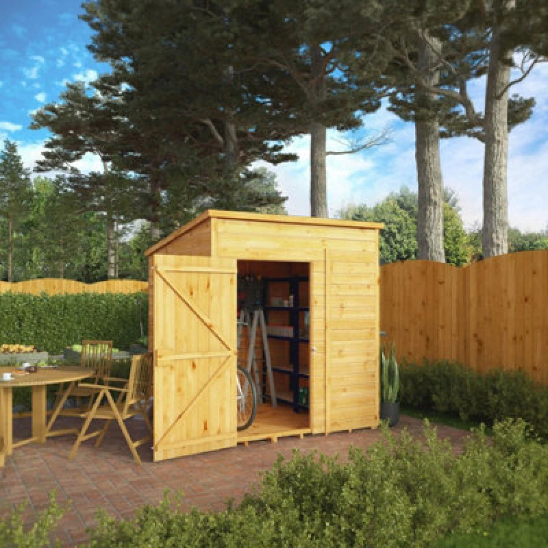 Image of Waltons 6 X 6 Shiplap Pent Glass Glazed Modular Garden Storage Shed