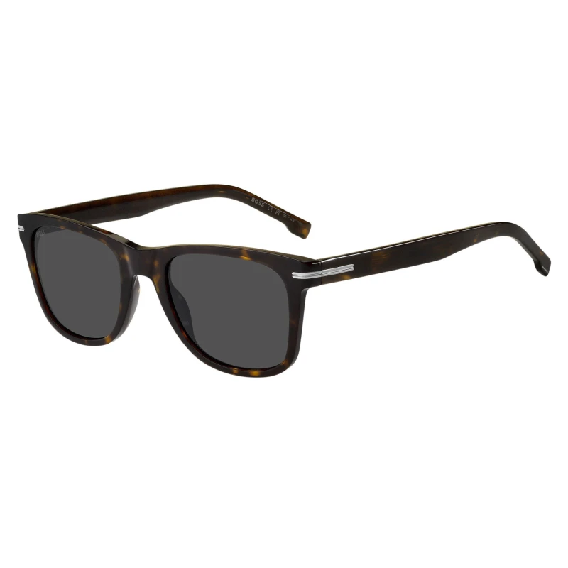 Image of Boss Mens Rectangular Sunglasses Havana male 52 cm