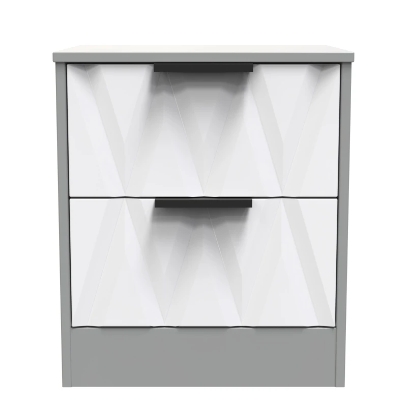 Image of Ready Assembled 2 U Washington 2 Drawer Bedside Cabinet (Ready Assembled) Multicolor Unisex