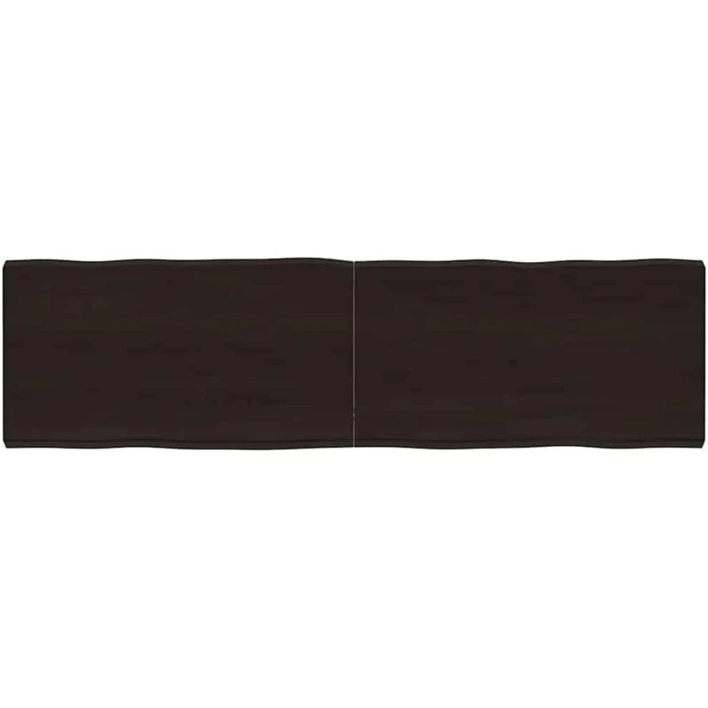 Image of Vidaxl Table Top Dark Brown 180X50X(2-6) Cm Treated Solid Wood Live Edge, Brown 364043
