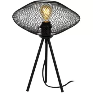 Image of Lucide MESH - Table Lamp - Ø30cm - 1xE27 - Black