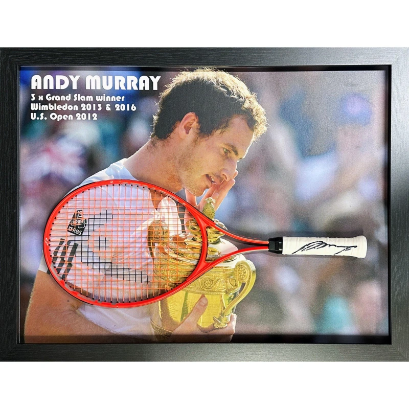 Image of AllStarSignings Ltd Andy Murray signed & framed Head tennis racket White unisex One Size