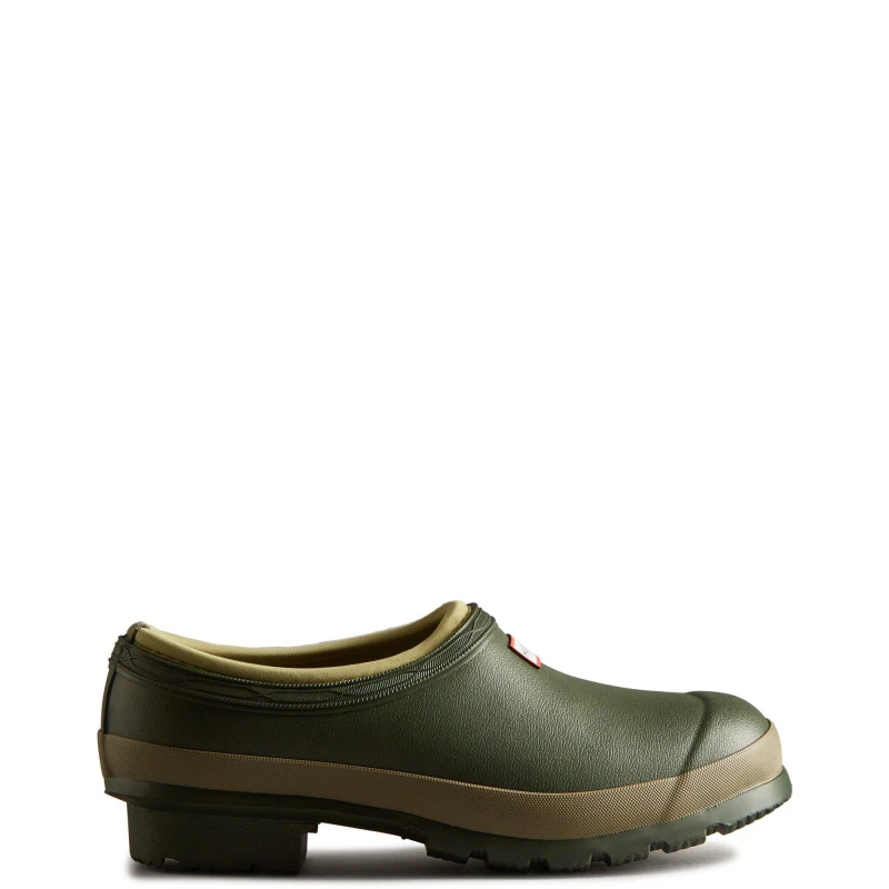Image of Hunter Womens Gardener Rubber Waterproof Clogs UK Size 6 (EU 39) Dark Olive/Clay HUN111-OLIVE-6