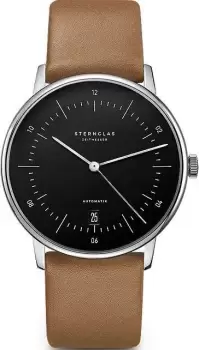Image of Sternglas Watch Naos/A Automatic Leather - Black