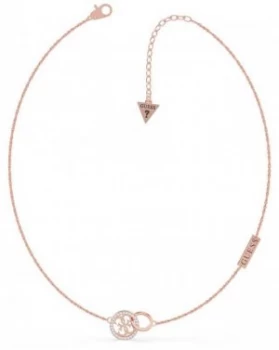 Image of Guess Equilibre Rose Gold PVD Steel Necklace UBN79046 Jewellery