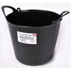 Image of Rhino 26L Heavy Duty Flexi Flexible Garden Container Storage Bucket Tub - Black